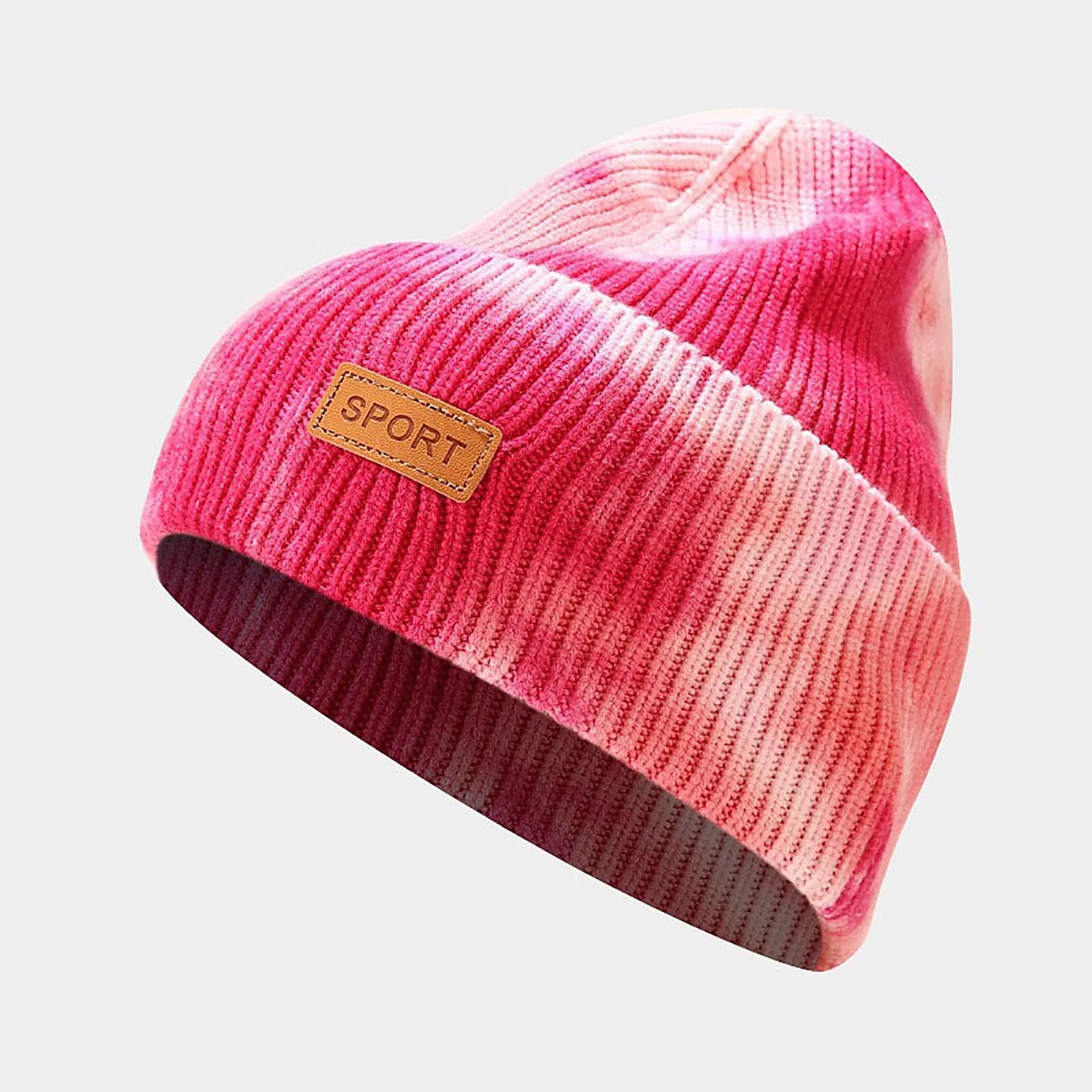 Winter Hats for Men Women Hat Warm Cable Knit Tie Dye Hats Soft Stretch Thick Cute Knitted Cap for Cold Weather Hats