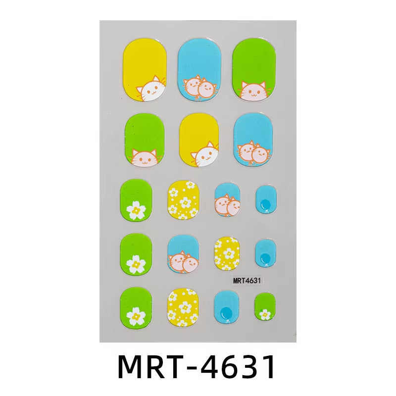 New Children Nail Stickers Cartoon DIY Nail Decorative Sticker Girls Cute Nails Temporary Stickers Kids Nails Art Stickers