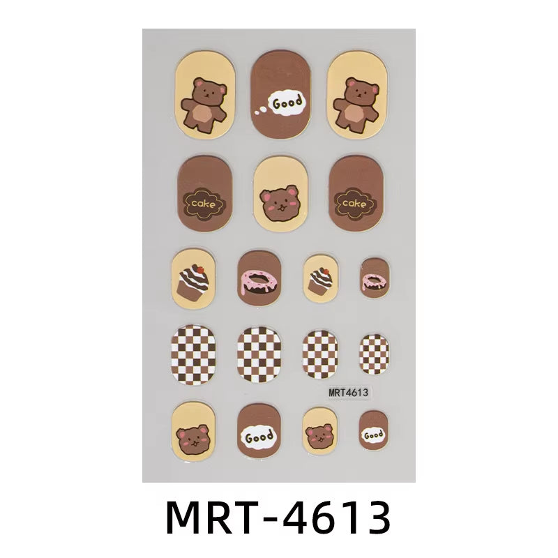 New Children Nail Stickers Cartoon DIY Nail Decorative Sticker Girls Cute Nails Temporary Stickers Kids Nails Art Stickers