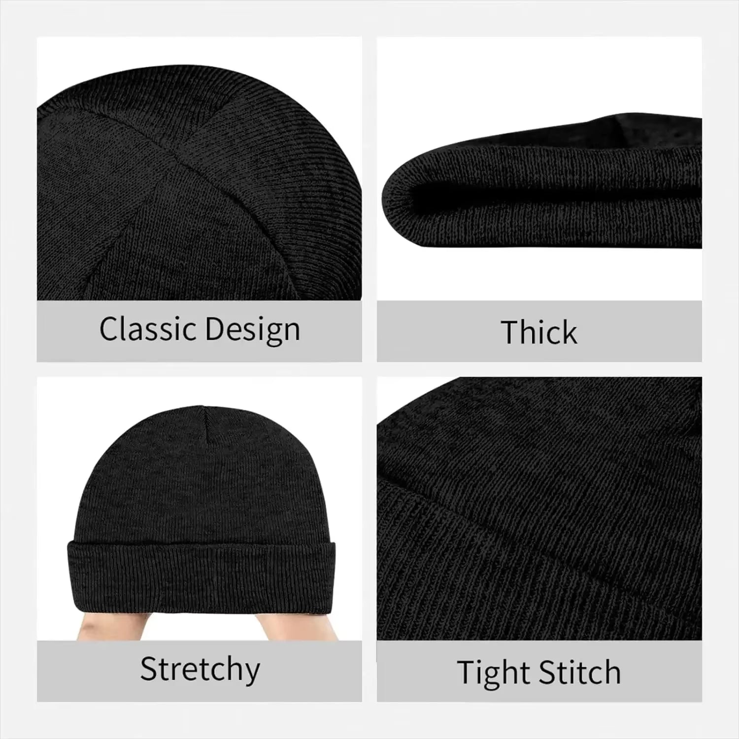 Christian Cross Beanie Hat for Women Men Winter Hat Cuffed Knit Skull Cap Warm Ski Hats