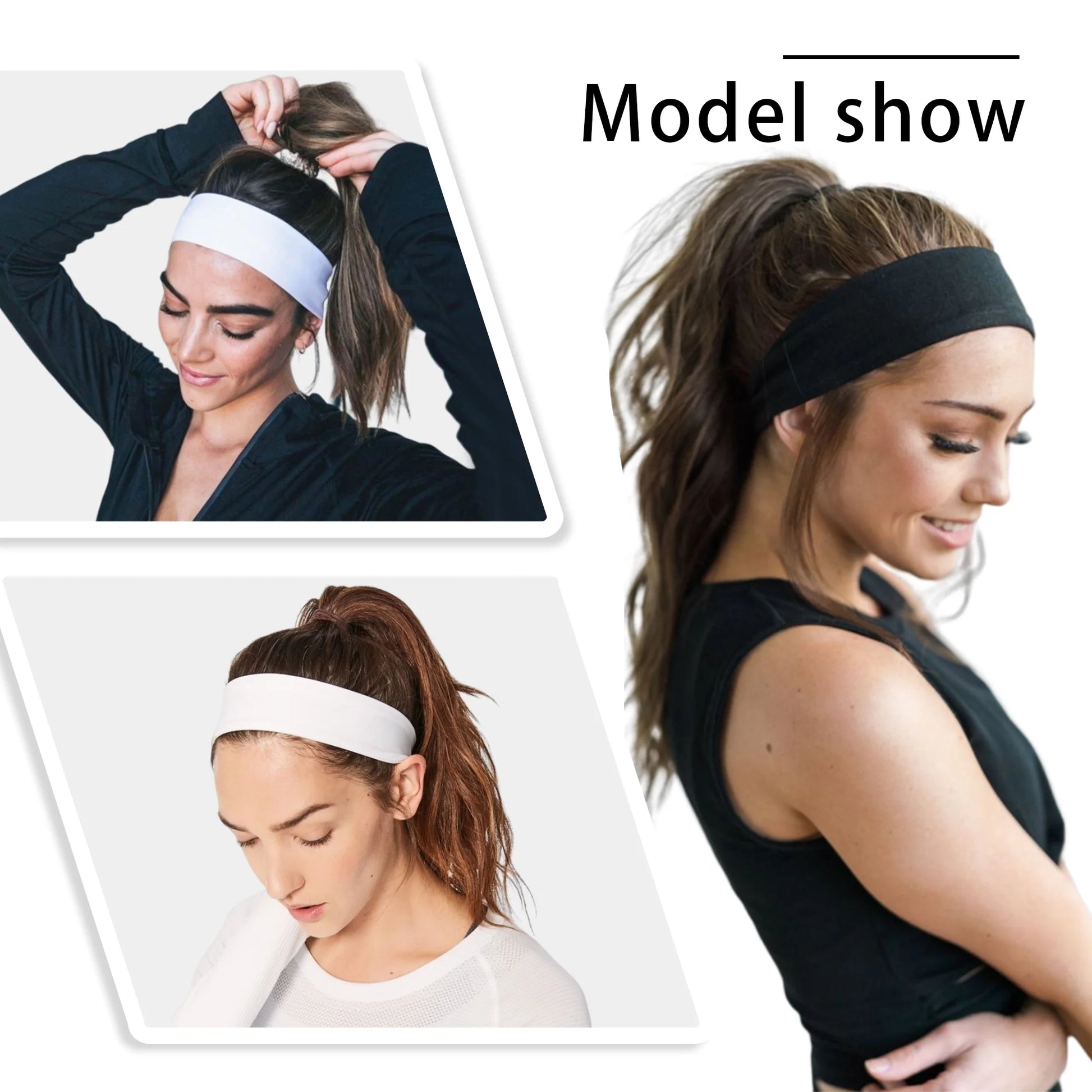 3Pcs Headbands for Women, Fashion Sports Hair Bands Women Men, Soft Sweat Wicking Stretchy Headband for Women Girls Sports Yoga Running